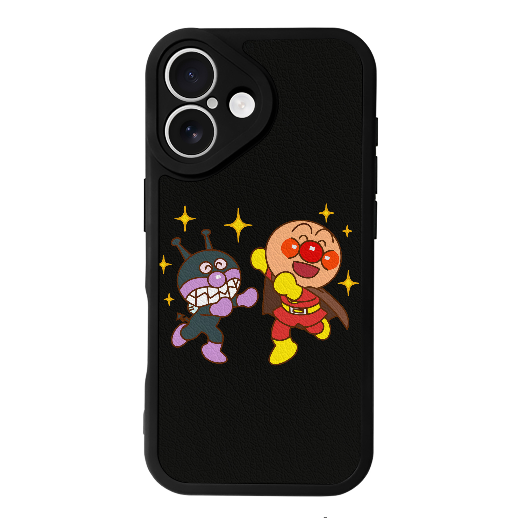 （画像用） アンパンマン Anpanman 【iPhone 16シリーズ対応】シリコンスマホケース（レザー調） 材質：シリコン
